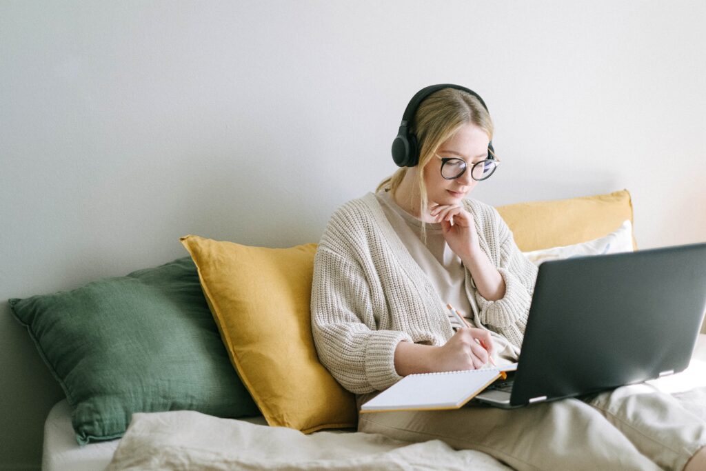 Women focused on work